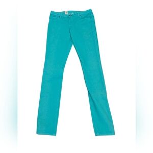 volcom,Turquoise Skinny Jeans, Size 9